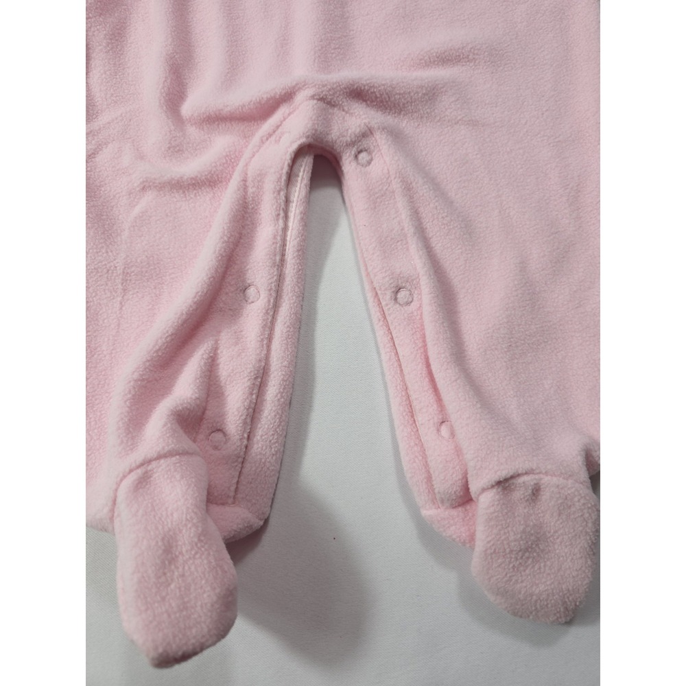 Class Club Pink Fleece Footed Sleeper Baby 3/6M NWT Y2K Bears - Picture 5 of 7